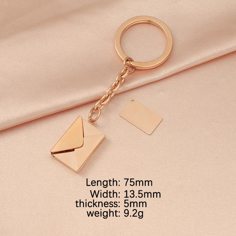 Love Letter Envelope Keychain Cartoon Heart To Puzzle Couple Mini Drawing Board Valentine's Day A Pair Customized Pendant Gifts
