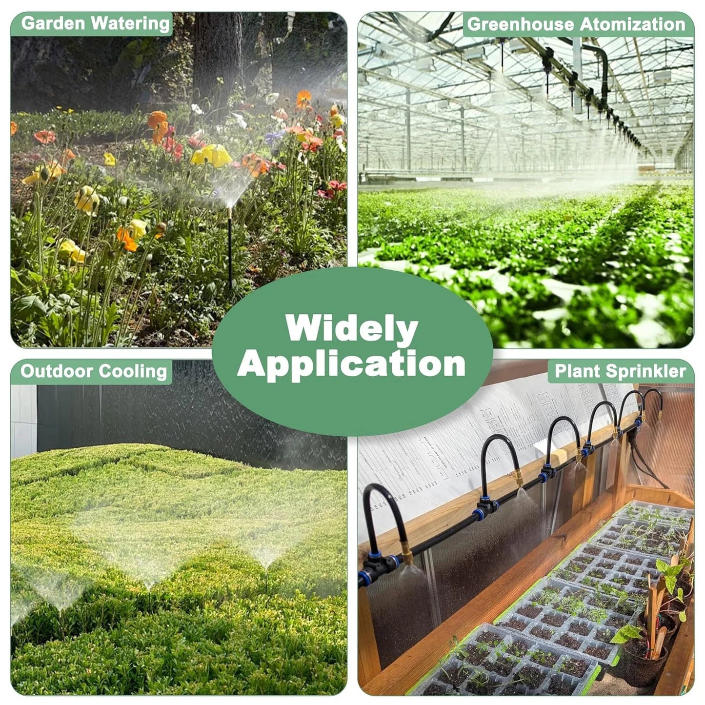 DIY Free Bending Universal Spray Kit For Greenhouse Garden Flowers Plant Watering Irrigation Patio Misting Cooling System