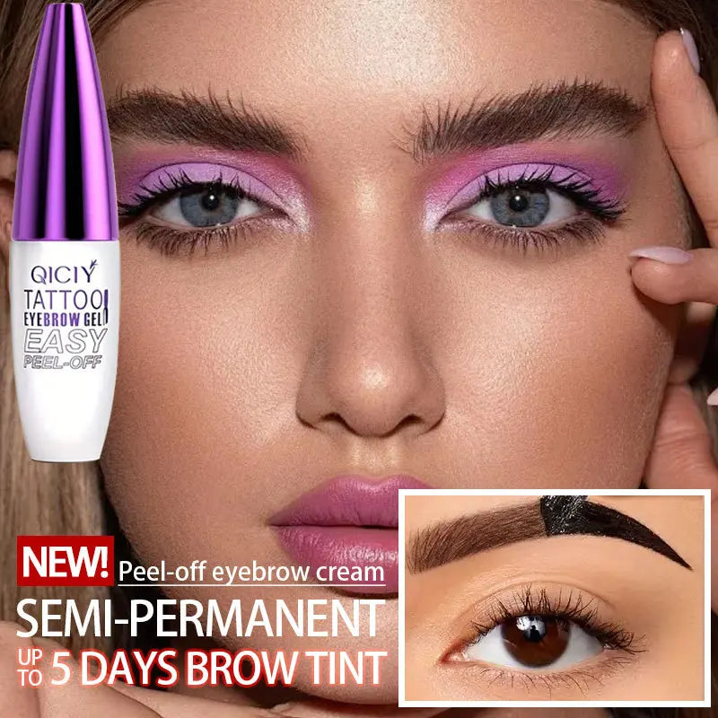 Peel-Off Eyebrow Gel, Long-Lasting Waterproof & Sweatproof, Quick-Dry Tint Gel for Perfect Brows