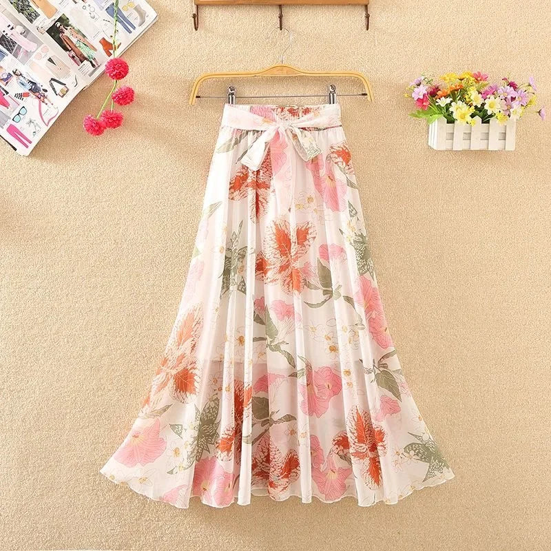 Skirts for Women Summer 2025 A Line High Waist Woman Skirt Casual Trend Modest Vintage Cheap Quality Korean Fashion Style Y2k V