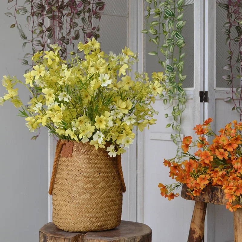 5pcs Artificial Flowers 12 Heads Small Chrysanthemums Marriage Bridal Bouquet Wedding Party Floral Home Decoration Accessories