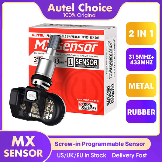 Autel TPMS MX Sensor 315MHz 433MHz Sensor 2in1 Clone-able Programming Sensors For TS501 TS508 Tire Pressure Monitoring Car Tool