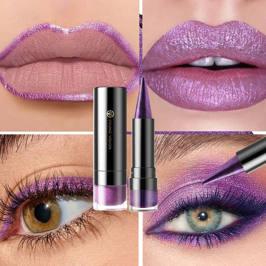 YOUNG VISION Six-Shade Matte Pearl Shimmer Dual-Effect Lipstick Waterproof, Non-Transfer Lipstick Cosmetics