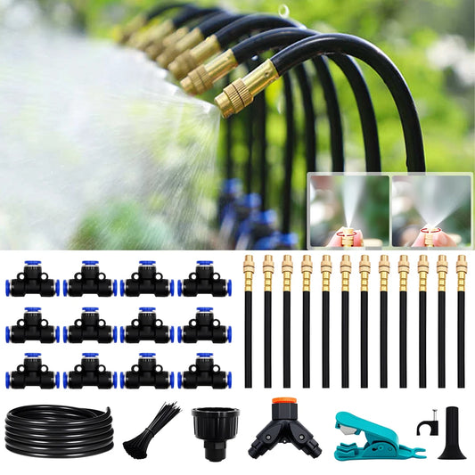 DIY Free Bending Universal Spray Kit For Greenhouse Garden Flowers Plant Watering Irrigation Patio Misting Cooling System