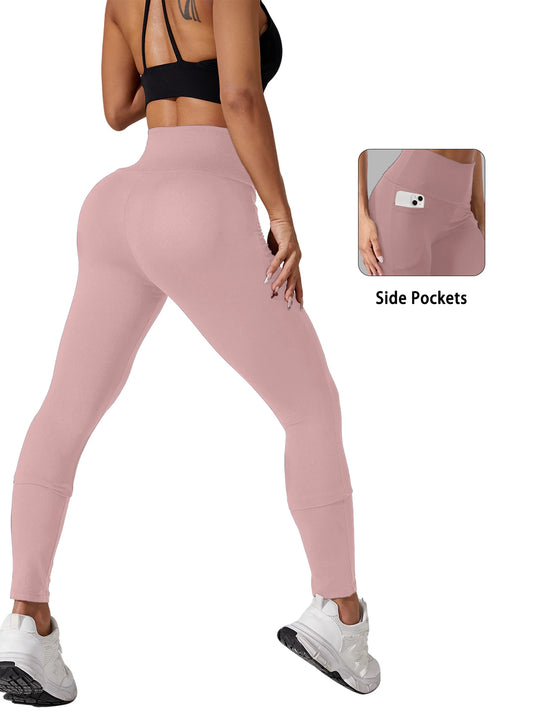 Women's Super Soft Leggings with Pockets, High Waisted Tummy Control for Yoga Workout and Casual Lounge Wear Comfort
