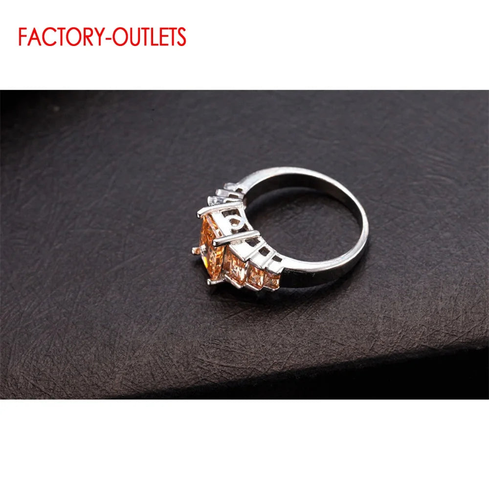 New Popular Temperament Cubic Zircon Finger Rings For Women Girl Genuine 925 Sterling Silver Rings Valentine's Day Gift