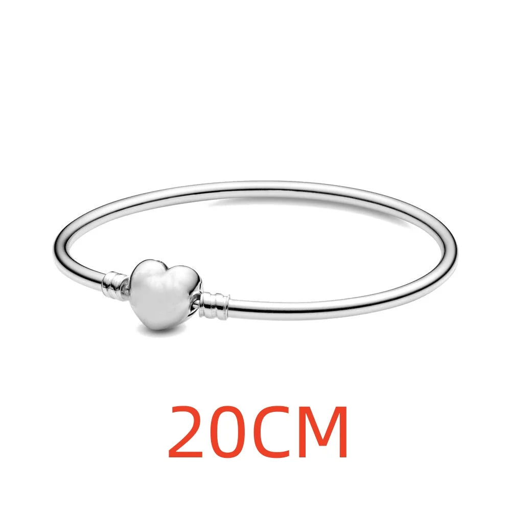 2024 925 Silver Plated Valentine's Day gift for lovers Pendant Charms it Original Bracelet For Women DIY Fashion Jewelry Making