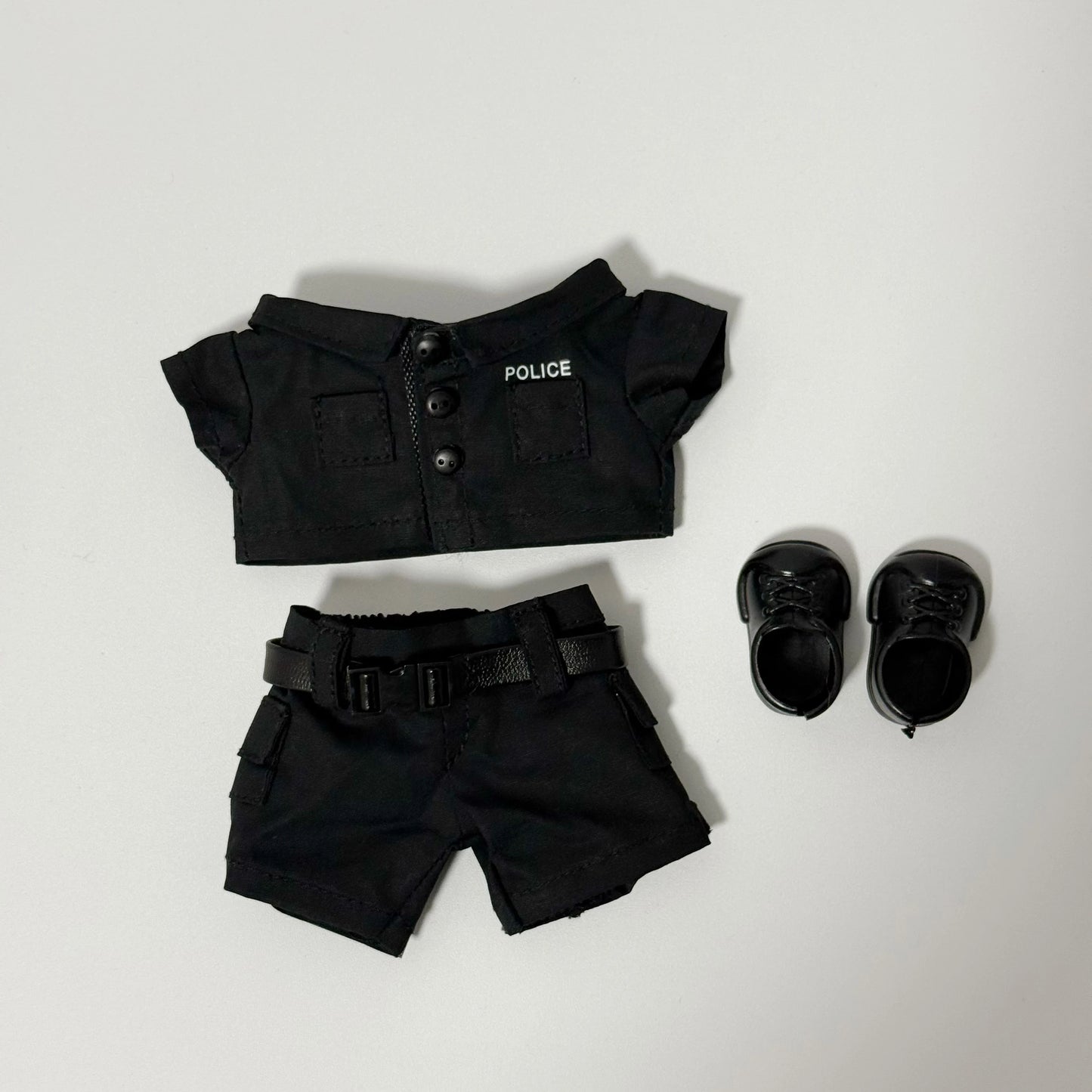 Labubu 3.0 Clothes Handsome Special Policeman Shirt Trousers Belt Shoes Set Mini Plush Doll Clothing Fashion Doll Accessories