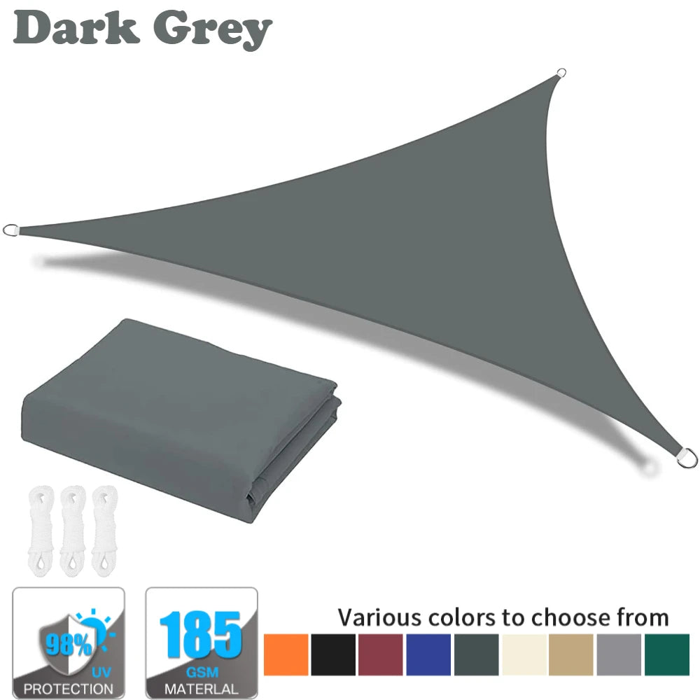 Triangle Sun Shade Sail Canopy 98% UV Block Sun Shelter Shade Cover for Outdoor Patio Pool Beach Backyard Garden Sunscreen Tents
