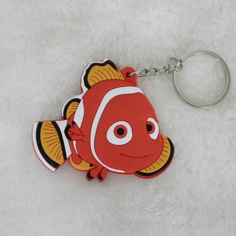 Cartoon Disney Cute Finding Nemo Dory Nemo Keychain Double Sided Keyring Pendant Bag Accessories Keyholder Car Key Chain Toys