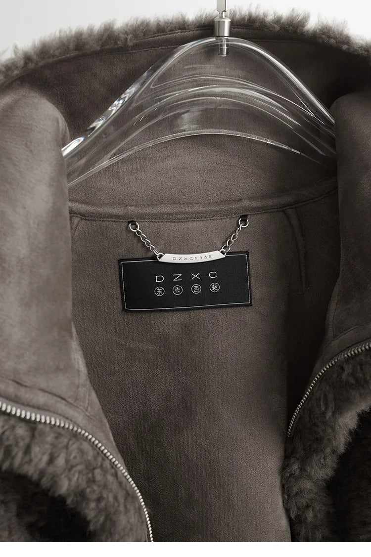 Teddy Style 100% Wool Coat ~ Women's Short Lazy-Style Jacket Loose Top Autumn and Winter New Model 2025 Faux Fur