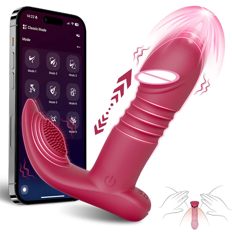 APP Bluetooth Control Penetration Vagina Vibrator Women Wearable Clitoris Stimulator Vibration Adult Erotica Products Female