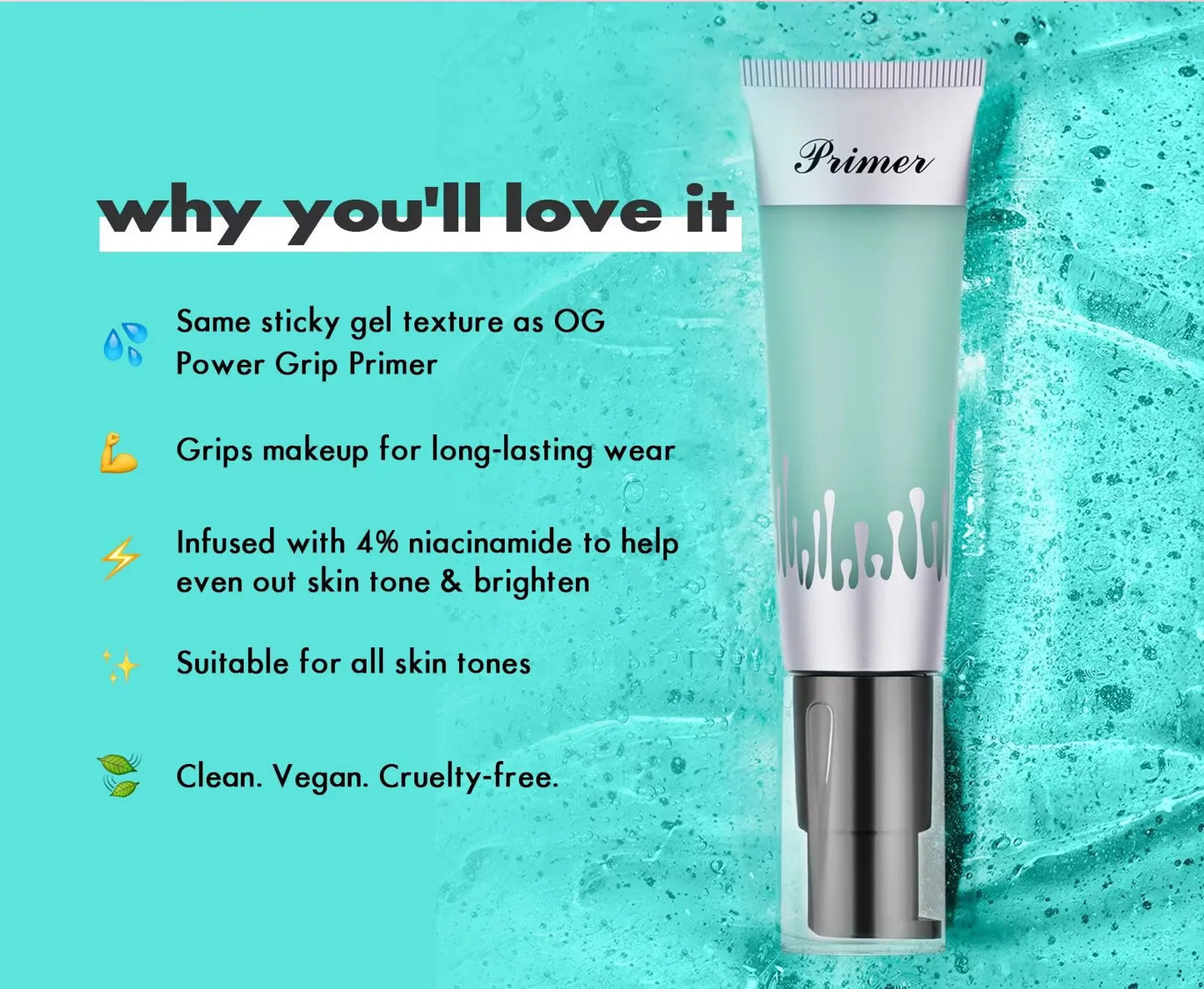 24ml Power Grip Primer Gel Based Hydrating Face Primer For Smoothing Skin Gripping Makeup Invisible Pore Colorless Primes