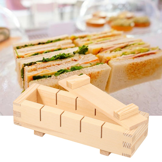 Sushi Maker Equipment Kit Wood Kimbap Sushi Rolls Mold Square shaped Sushi Making Tools Cake Roll Mold Sushi Rice Roll