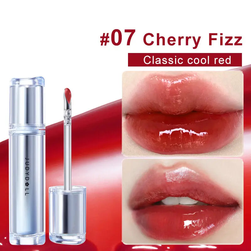 Judydoll Ice Iron Essence Mirror Watery Lip Gloss Glaze Lipstick Non-sticky Non-fading Nourishing Long Lasting Bright
