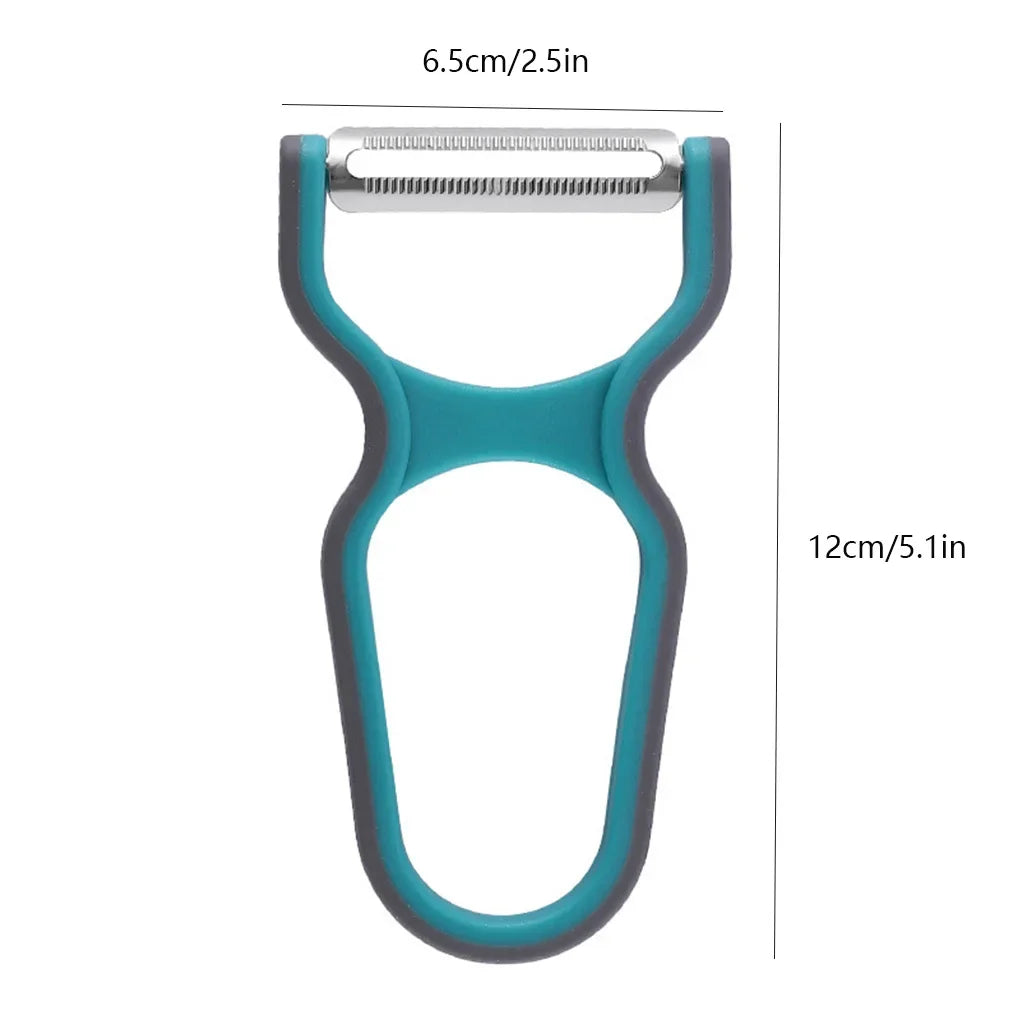 3Pcs Stainless Steel Multi-Function Potato Peeler Fruit Vegetable Chopper Mini Spud Slicer Grater Set Random Color Kitchen Tools