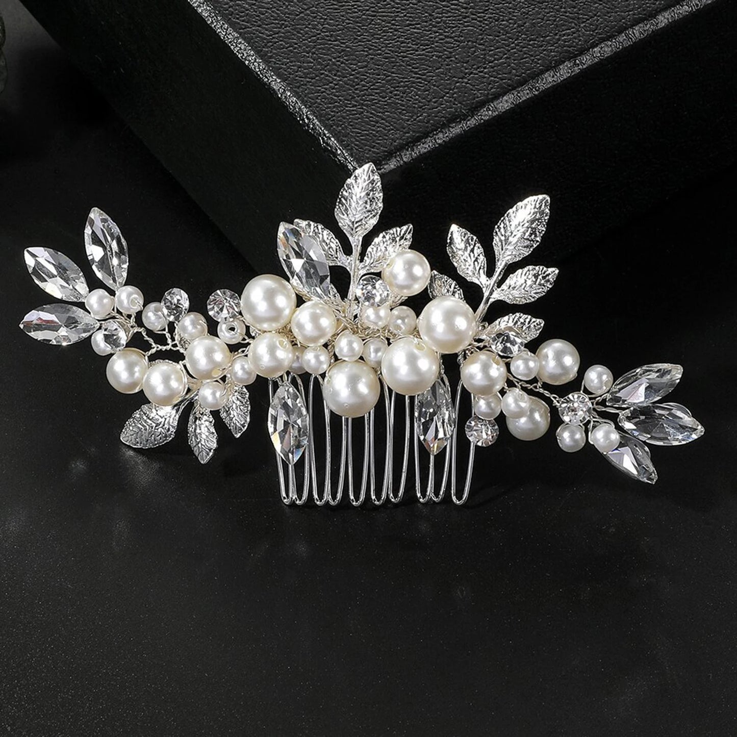 Wedding Hair Combs Hairpins Clips for Bride Women Girls Hair Jewelry Accessories Bling Rhinestone Headpiece Hair Styling Jewelry