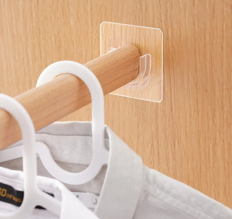2/8/10PCS Curtain Rod Support Household Telescopic Rod Support Adhesive Support No Punching Clothes Rod Support Fixed Support
