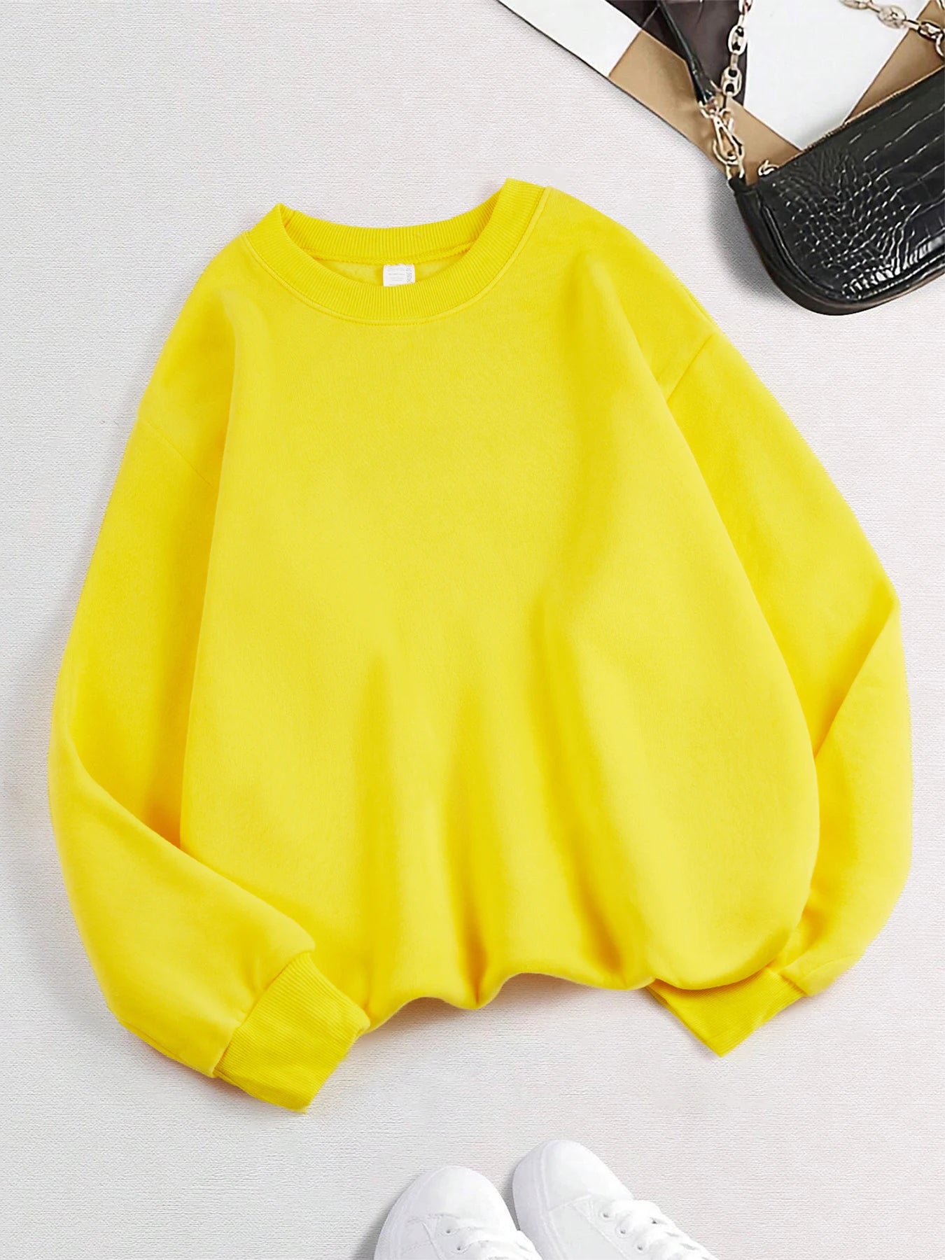 2026 Winter Womens Solid Hoodies Basic Warm Fleece Sweatshirt Soft Breathable O-Neck Pullover Casual Oversize Female Clothes