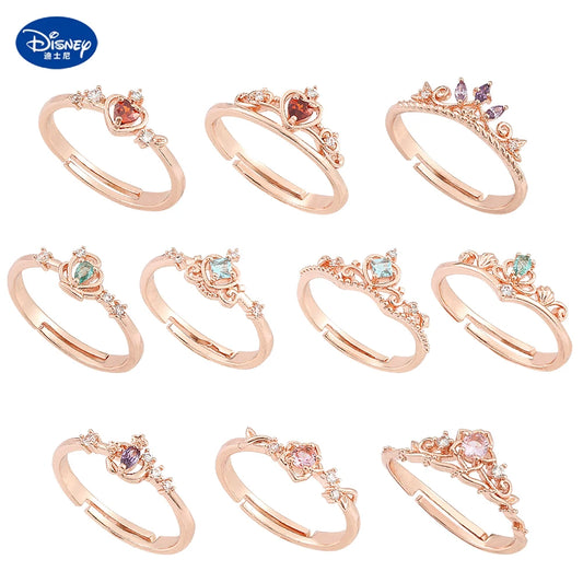 Princess Collection Open Rings Sweet Tangled Mermaid Jewelry Accessories Designer Charms Jewellery Brand Rings for Women