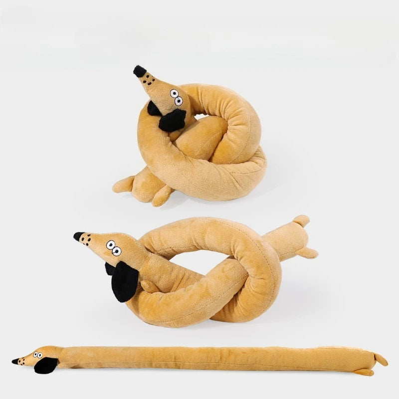 Interactive Dog Toy Non-stuffed Soft Plush Toy Puppy Teeth Cleaning Chew Toys Bit Resistant Squeaky Pet Dog Plush Toy