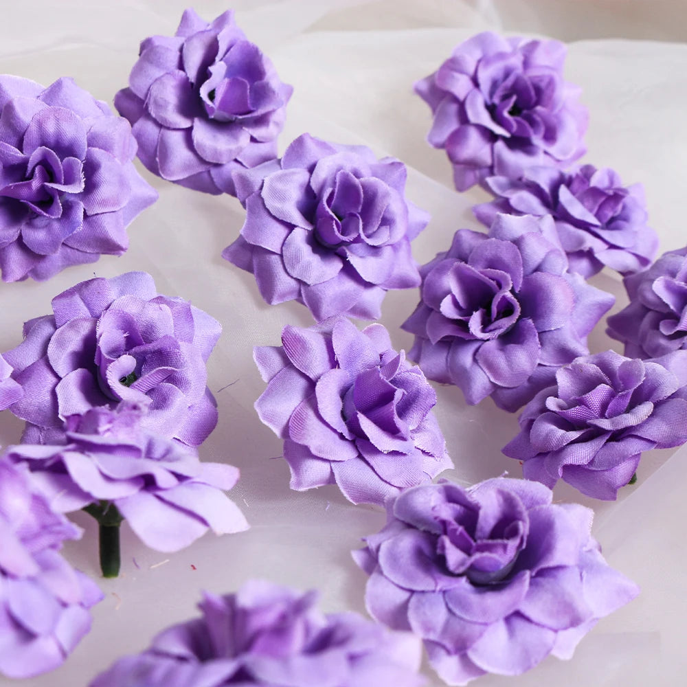 10/20Pcs Artificial Flowers Rose Head Silk Fake Flowers For Home Decor Garden Party Wedding Decoration Craft Wreath Accessories