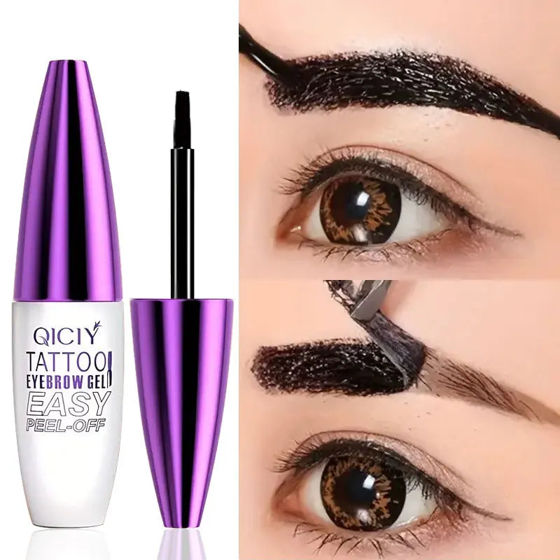 Peel-Off Eyebrow Gel, Long-Lasting Waterproof & Sweatproof, Quick-Dry Tint Gel for Perfect Brows