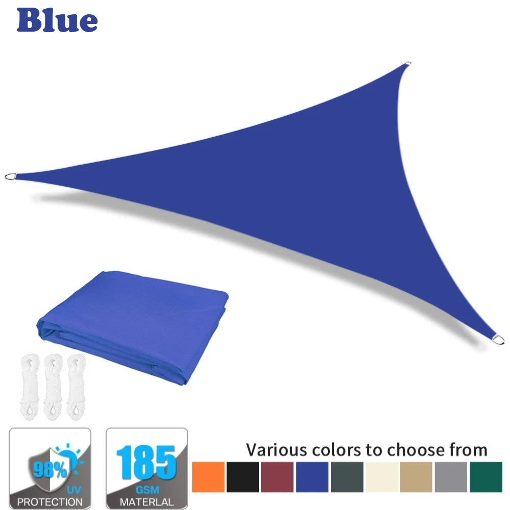 Triangle Sun Shade Sail Canopy 98% UV Block Sun Shelter Shade Cover for Outdoor Patio Pool Beach Backyard Garden Sunscreen Tents