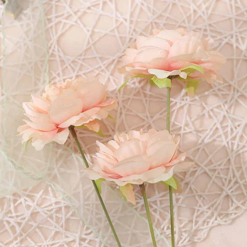 3/5Pcs Peony Artificial Flowers Bouquet Fake Flowers for Home Room Decor Wedding Decoration DIY Craft Garland Gifts Accessories