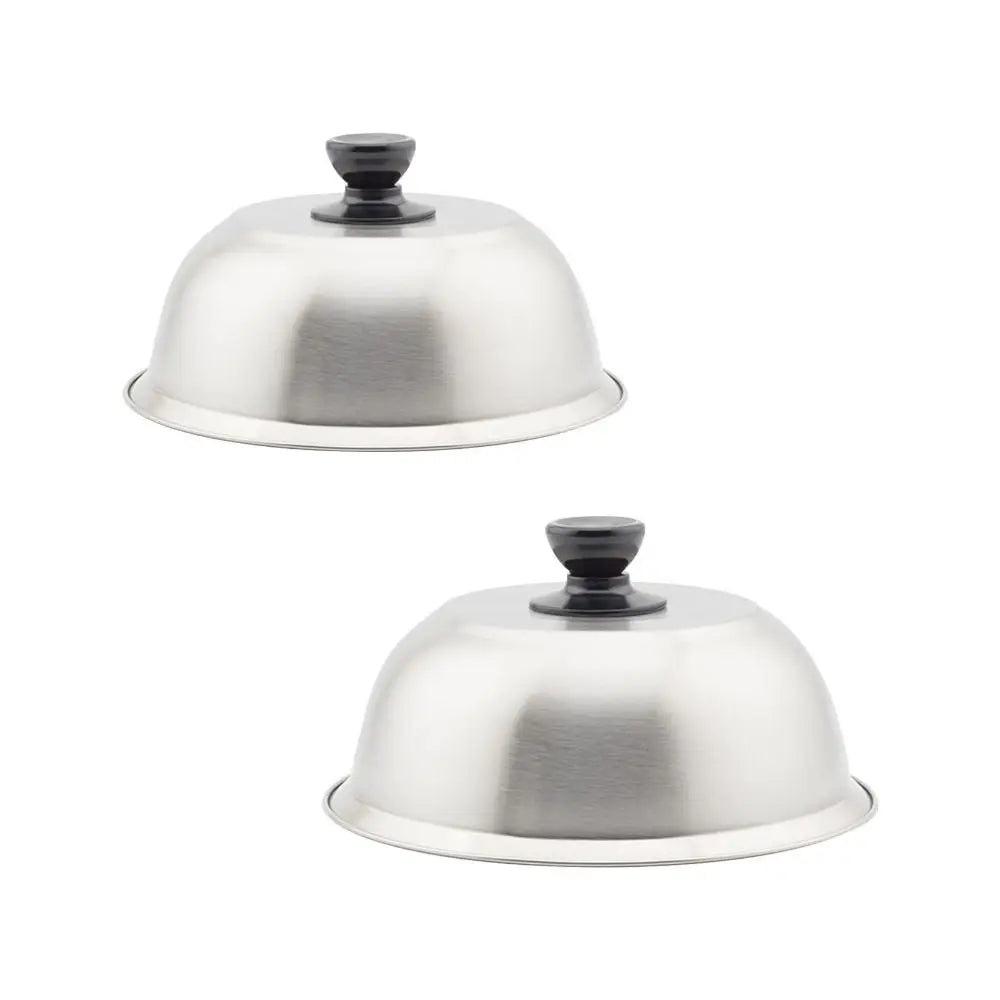 Stainless Steel Cheese Melting Dome Lids For Burgers Sandwiches Steak Round Griddle Covers Smash Burger Cooking Accessories