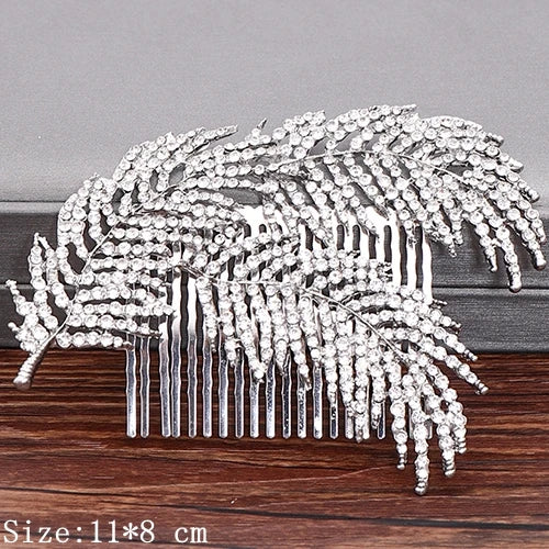 Wedding Hair Combs Bridal Hair Accessories For Women Hair Jewelry Silver Color Pearl Rhinestone Head Jewelry Women Accessories