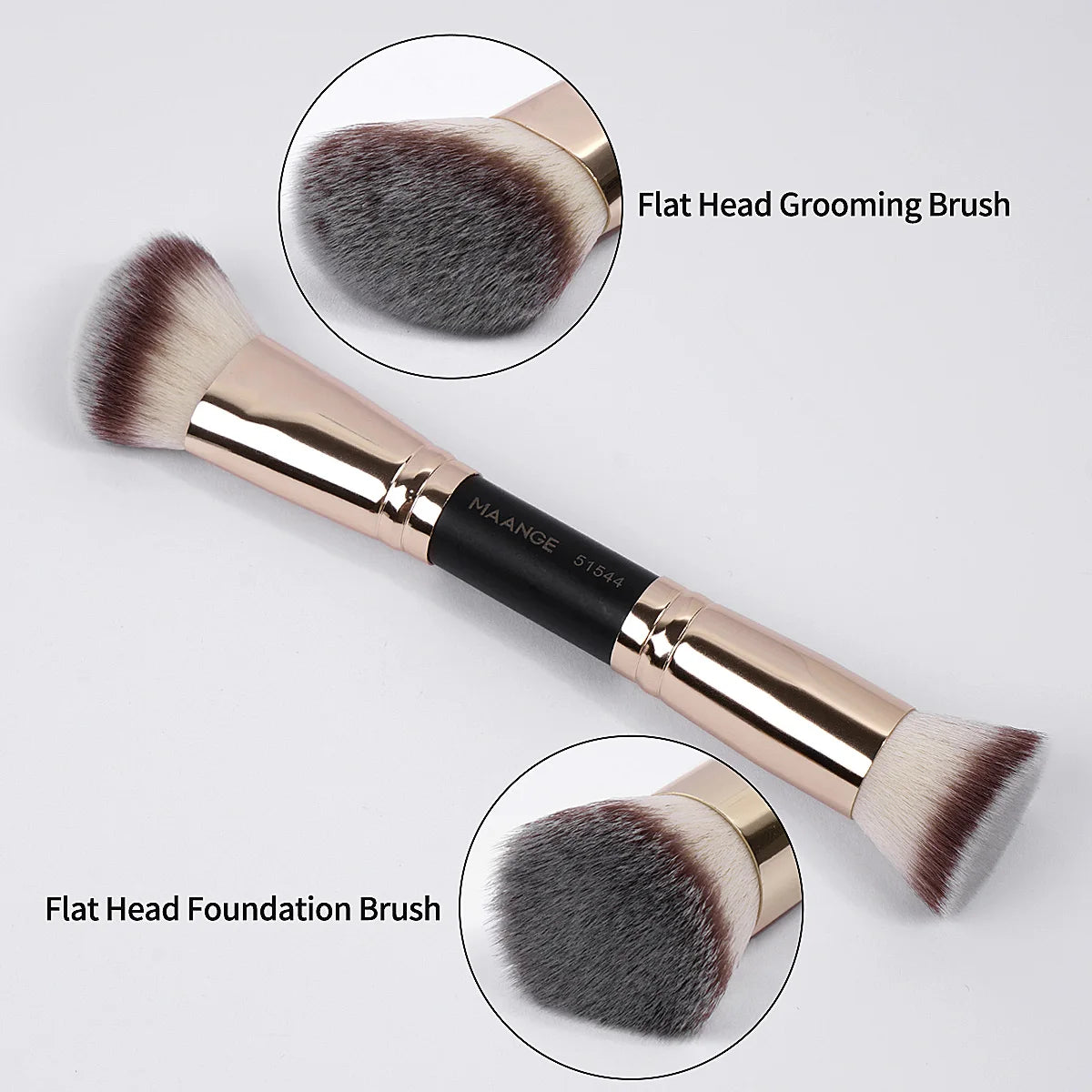 MAANGE 2pcs Double Head Makeup Brush Set Foundation Makeup Brush Powder Blusher Brush Face Brush Powder Brush Makeup Brush Tools