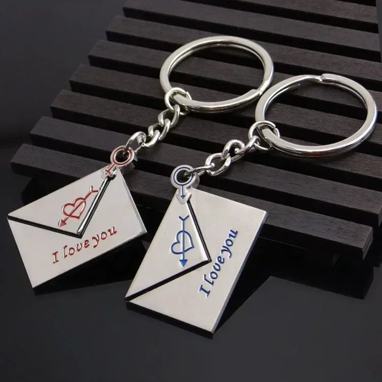 Love Letter Envelope Keychain Cartoon Heart To Puzzle Couple Mini Drawing Board Valentine's Day A Pair Customized Pendant Gifts