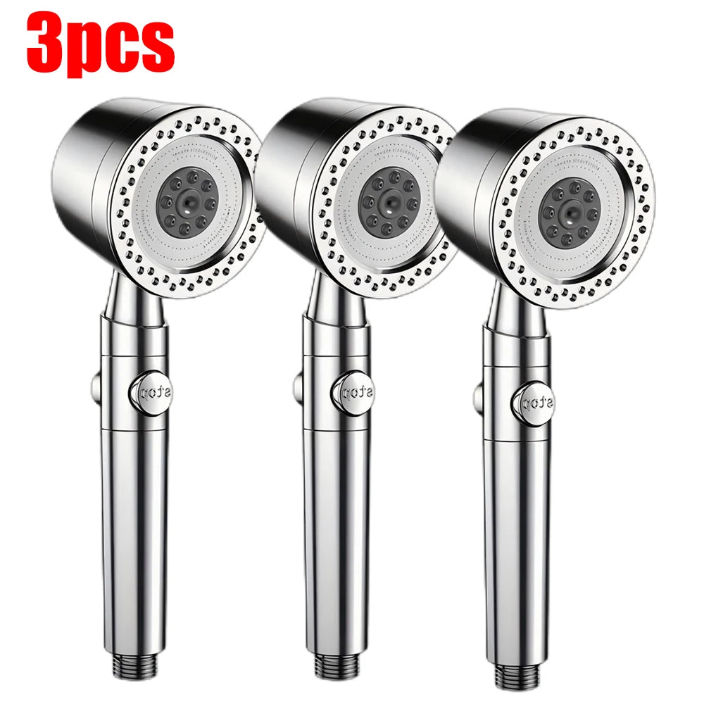 5 Modes Bathroom Shower Head Portable High Pressure Powerful Rain ShowerHead Explosion-proof and Drop-proof Universal Shower Set