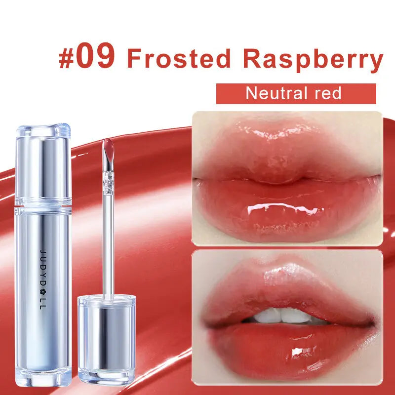 Judydoll Ice Iron Essence Mirror Watery Lip Gloss Glaze Lipstick Non-sticky Non-fading Nourishing Long Lasting Bright