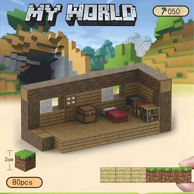 80PCS educational toy magnetic building blocks kids DIY building sets star diamond magnetic tiles for kids Christmas gift