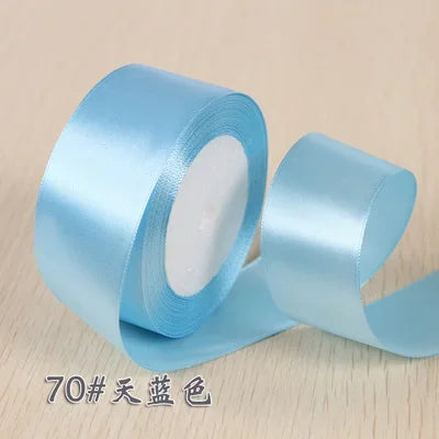 25Yards 6/10/15/20/25/40/50mm Silk Satin Ribbon Wedding Party Christmas Ribbon Flowers Gifts Decorated DIY Apparel Sewing Fabric