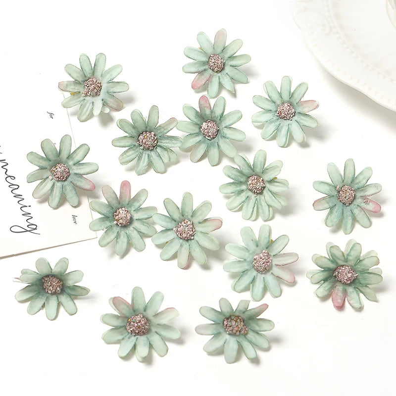 30/50Pieces 3cm Silk Rose Artificial Flowers Heads Fake Flowers for Home Decor Room Wedding Decoration DIY Garland Accessories