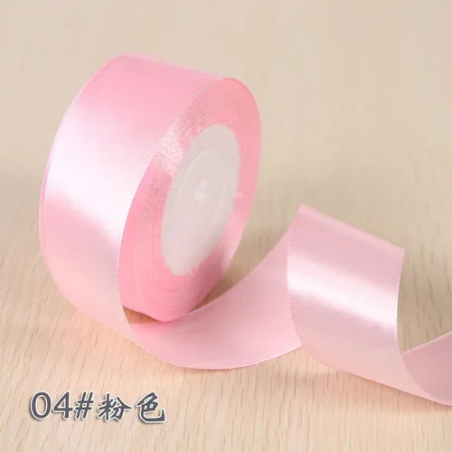25Yards 6/10/15/20/25/40/50mm Silk Satin Ribbon Wedding Party Christmas Ribbon Flowers Gifts Decorated DIY Apparel Sewing Fabric