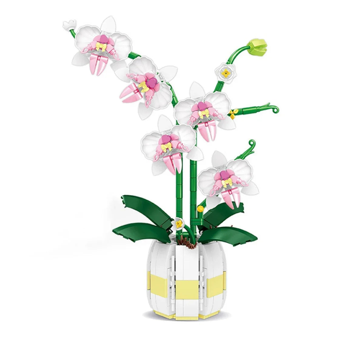 KNEW BUILT Creative 3D Epiphyllum Potted Building Block Toy-Uplift Mood with Love,Ideal Holiday Gift For Girl,Decorate Your Home