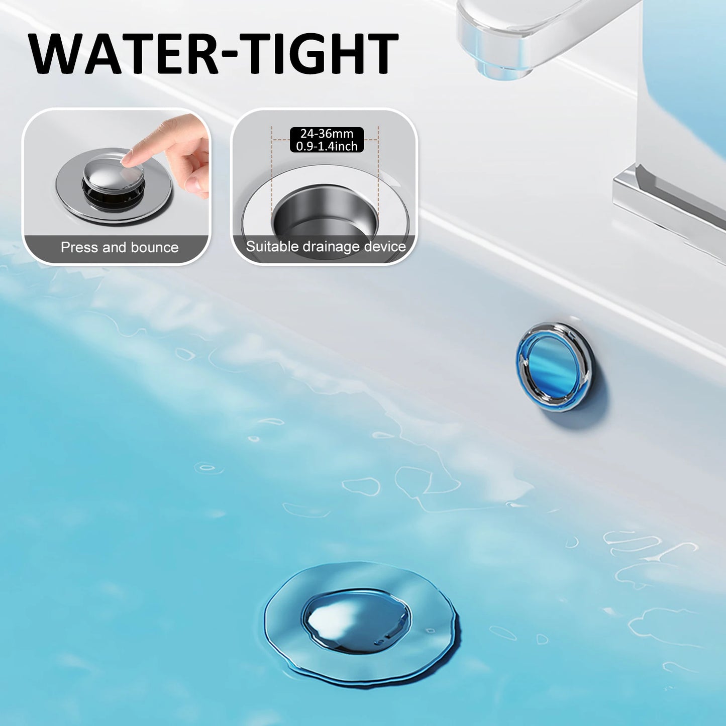 Bathroom Sink Stopper Filter Rust Resistant Drain Strainer Anti Clogging Sink Stopper Filter Basket Easy to Clean for Kitchens