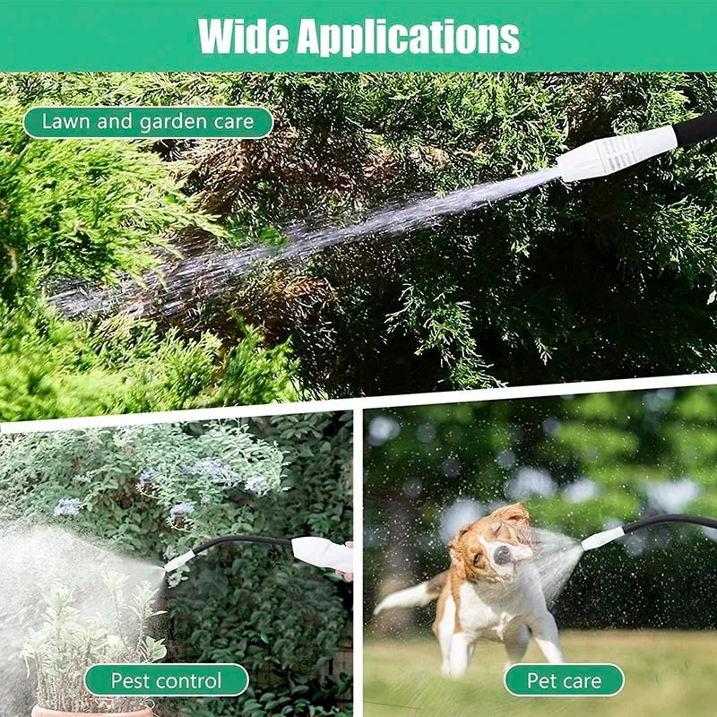 Electric Sprayer With Flexible Wand, Watering Spray Wand Rechargeable Portable Garden Sprayer With 2M Hose Plant Mister Sprayer