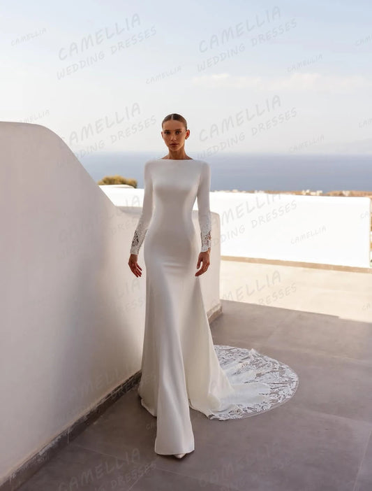 Charming Women Wedding Dresses Sexy Sweep Train Appliques Bridal Gowns Sleeveless Backless Formal Vestidos De Novia Customized