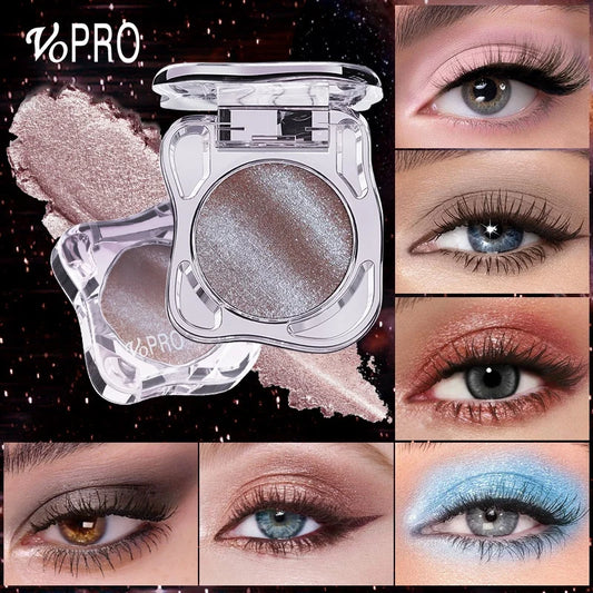 Monochrome Eye Shadow Palette - Sparkly Eye Glitter Makeup, Matte & Shimmer, Long-Lasting, Waterproof, Smudge-Free, High-Pigment