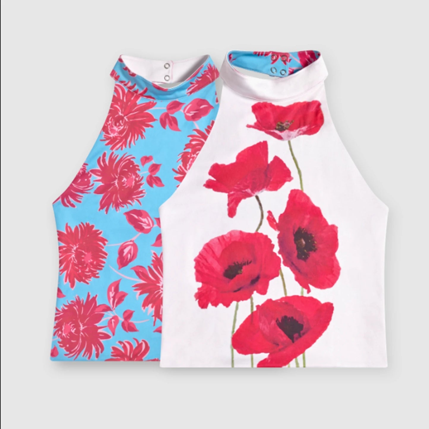 Women Clothes Dot/Floral Halter Tank Tops Backless Vest For Beach Vacation Summer Party Daily Wear Outdoor Activity Streetwear