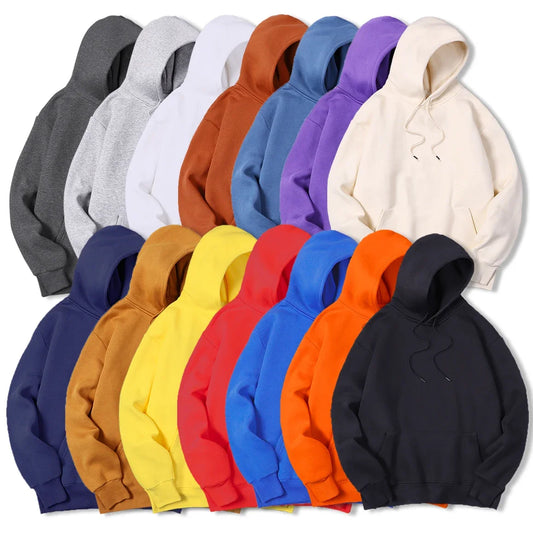 Men's solid-color hooded sweater a loose and breathable brand hooded fashion streetwear for men