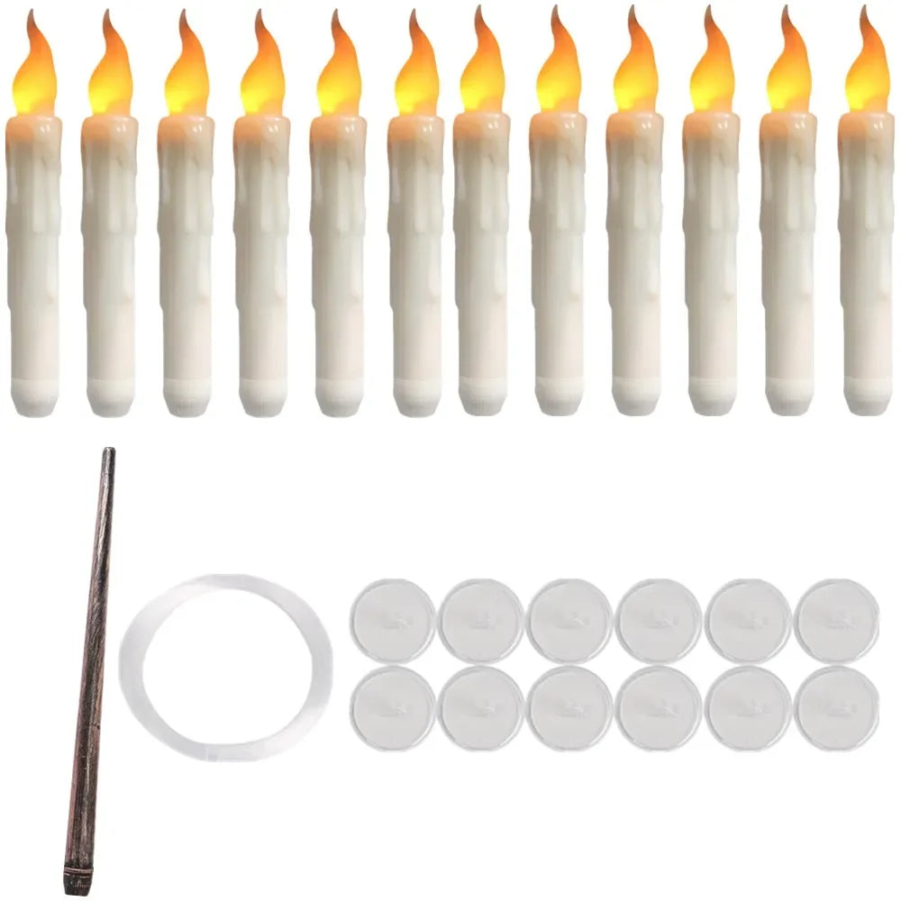 Church LED Taper Candles 16.5cm Flameless Battery Operated Window Candles for Christmas Wedding Churches Birthday Party Decor