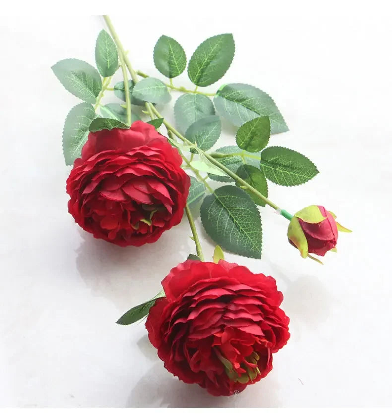 European Style Artificial Peony Flower Bouquet for Home Garden Living Room Party Decorations Wedding Party Supplies Fake Flowers