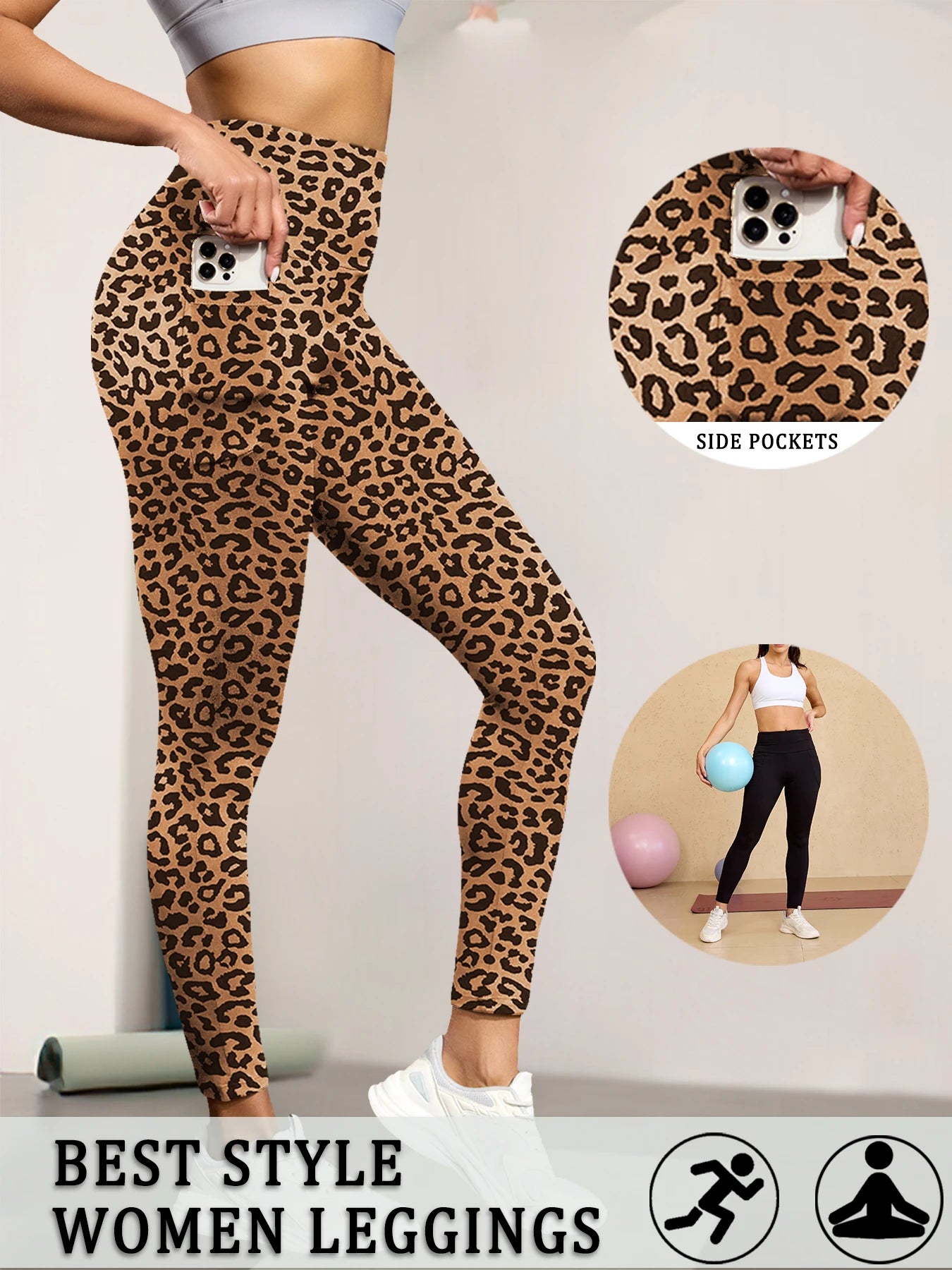 Women's Super Soft Leggings with Pockets, High Waisted Tummy Control for Yoga Workout and Casual Lounge Wear Comfort