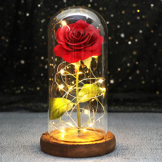 Galaxy Rose Artificial Flowers Beauty and the Beast Rose Wedding Decor Creative Valentine's Day Mother's Gift Christmas Wedding